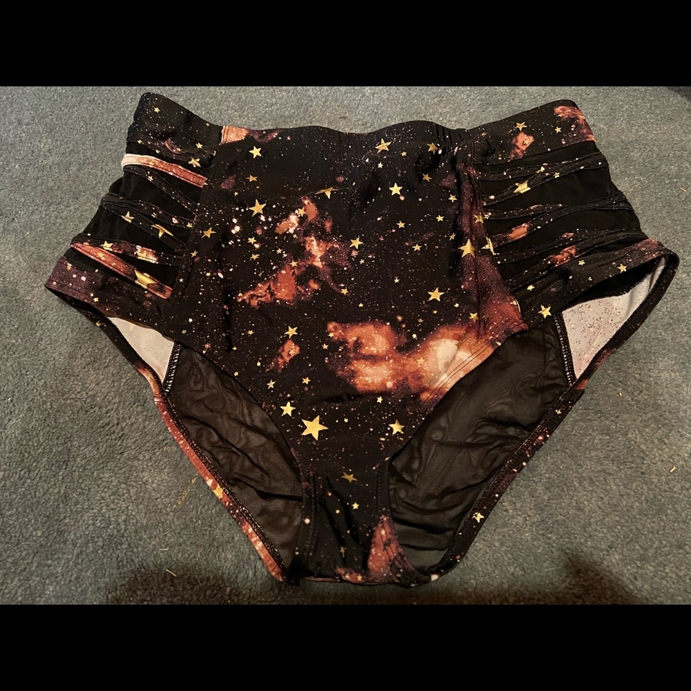 Galaxy high rise swim bottoms XL